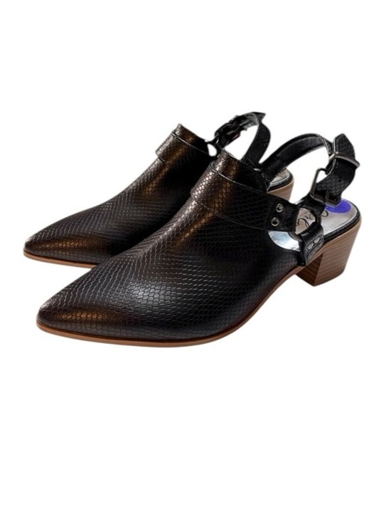 Carlos by Carlos Santana Shoes - Carlos Santana "Pacey" Slingback Mules. Black Textured. Women’s Size 8.5